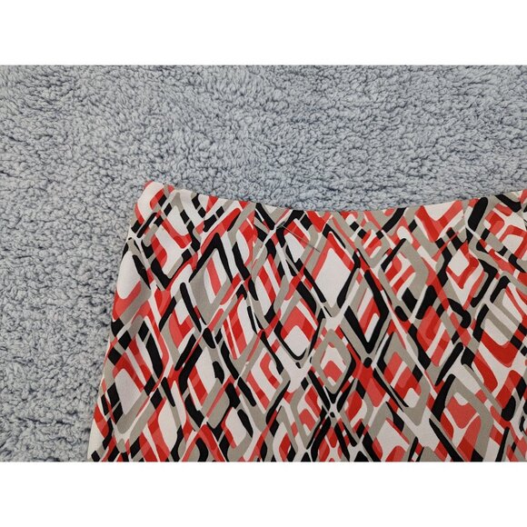 Kasper Knee Length Pencil Skirt Womens 10 Colorful Artsy Lightweight Stretch - Picture 9 of 15
